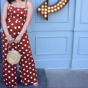 Polka dot jumpsuit. Worn once.